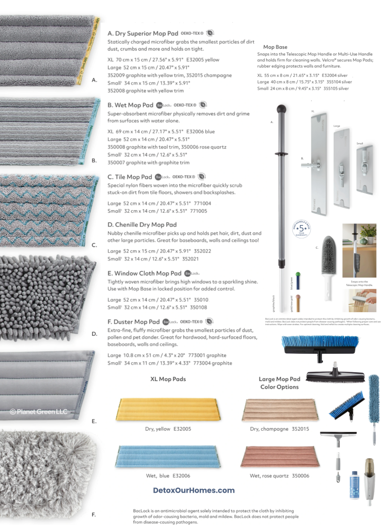 Norwex Mop Pad Sizes and Differences
