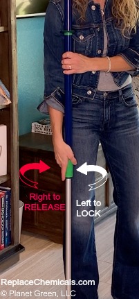 How to use the 2020 Norwex Mop handle lock