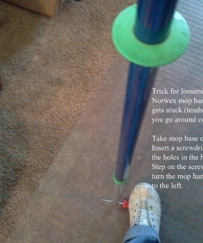 How to unlock or unstick a stuck Norwex Mop Handle for original Norwex mop handle